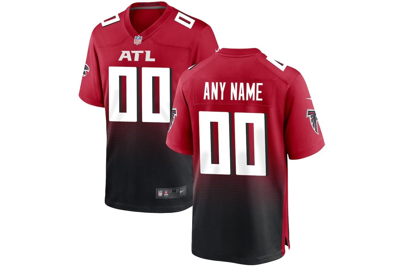 Men Atlanta Falcons Nike Red Alternate Custom Game NFL Jersey->->Custom Jersey